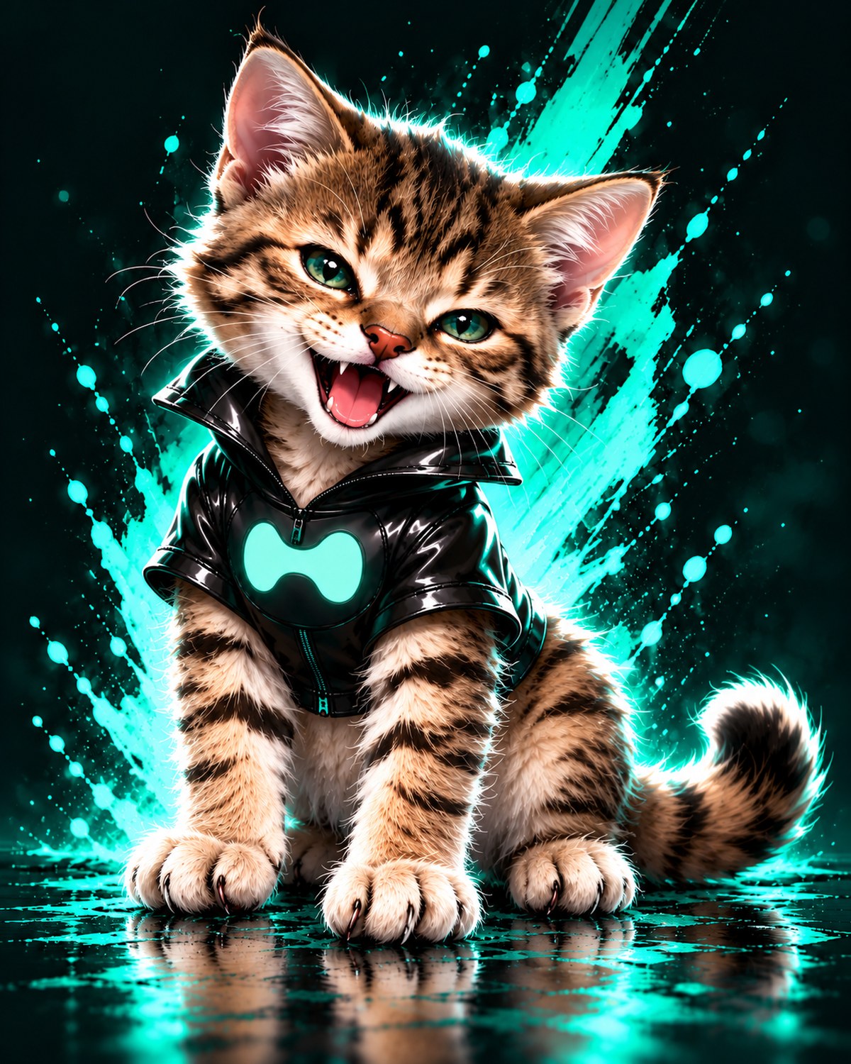 Full-body portrait of TYGR in the Hype costume